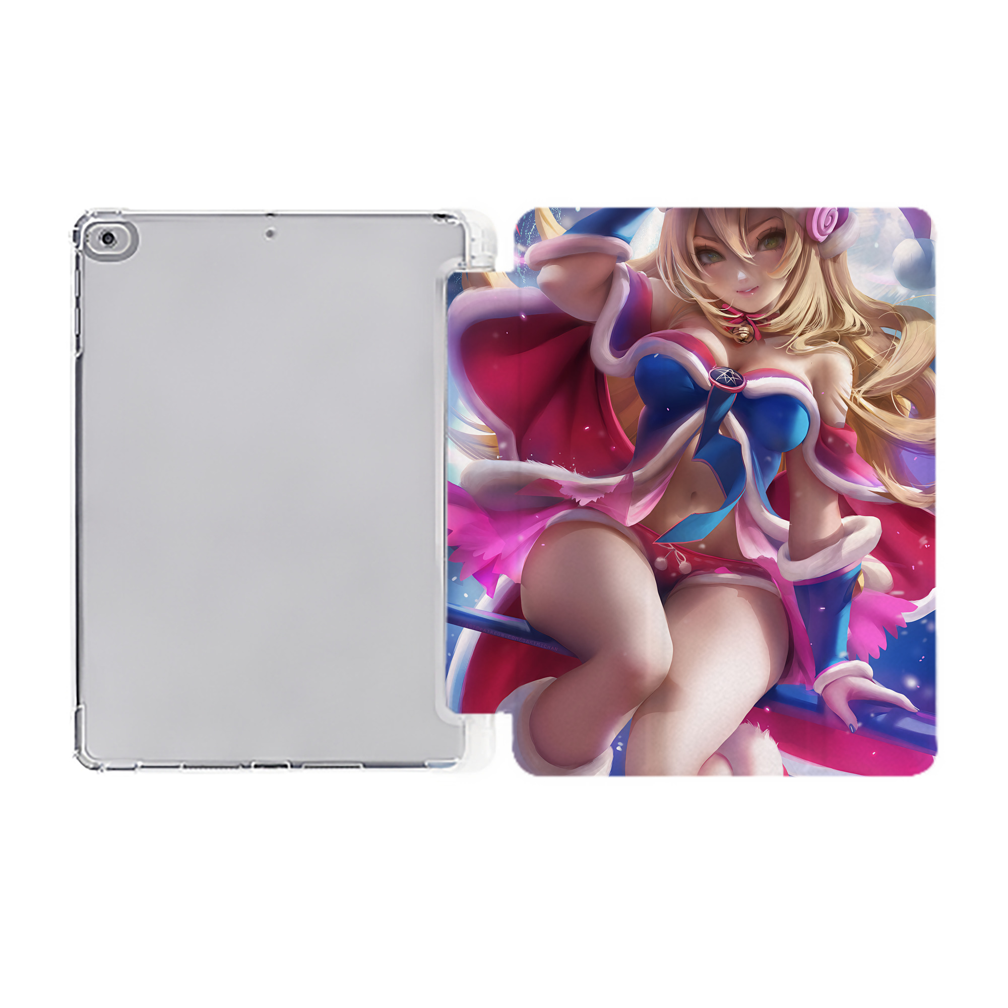 （画像用） 遊☆戯☆王 Yu-Gi-Oh! IPad ケース ペン収納付き 三つ折りスタンド PUレザー×シリコン 対応機種9.5/10.5/10.9インチ